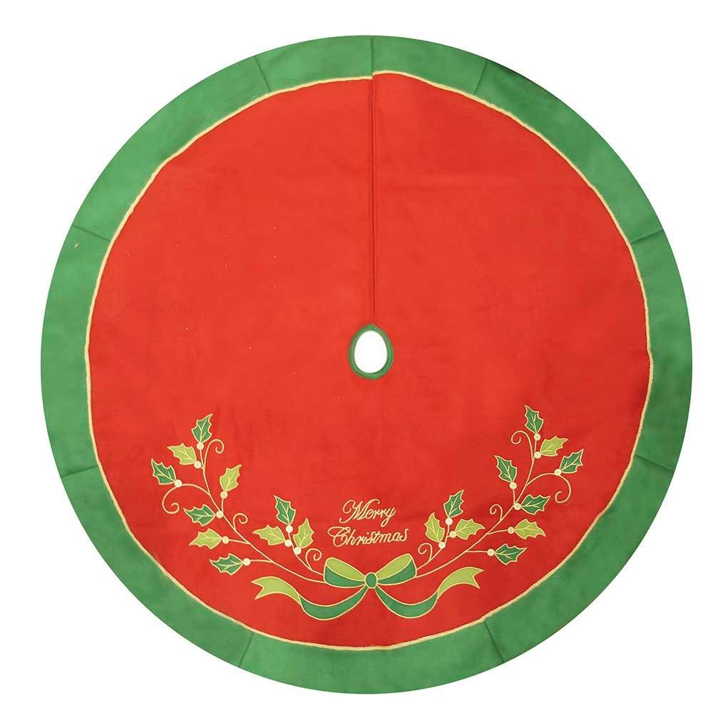 Kurt Adler 48-Inch Red and Green with Holly Tree Skirt