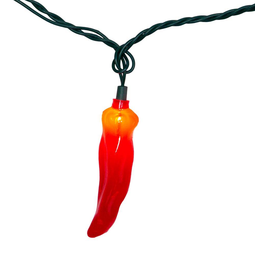 Kurt Adler UL 10-Light Red Chili Pepper Light Set