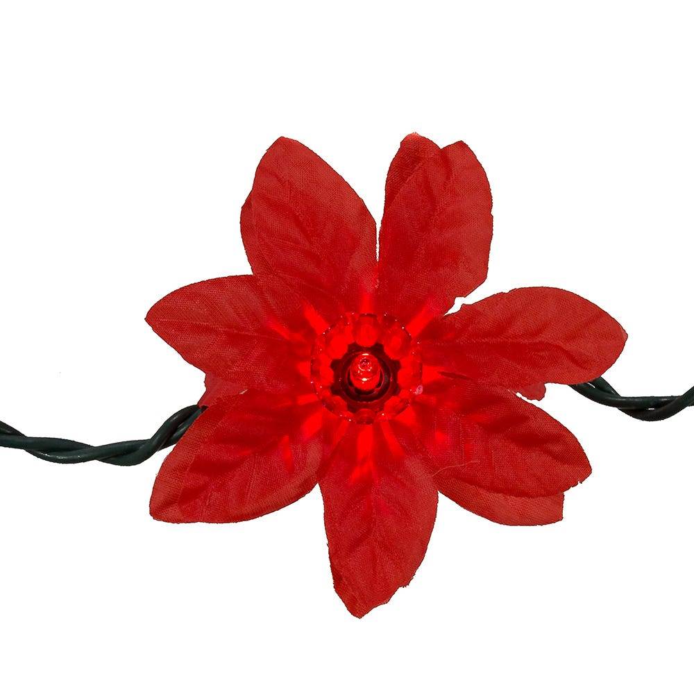 Kurt Adler 35-Light Red Poinsettia Light Set