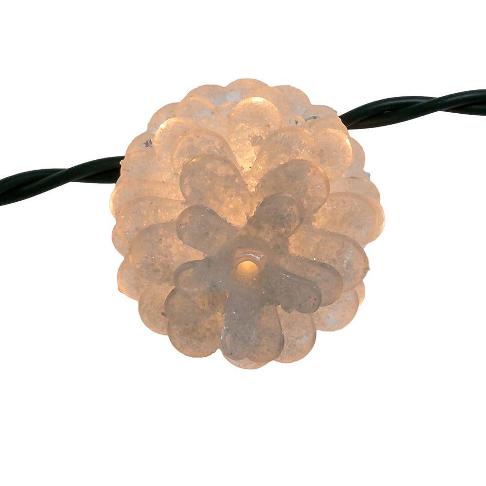 Kurt Adler 10-Light Clear Pine Cone Light Set