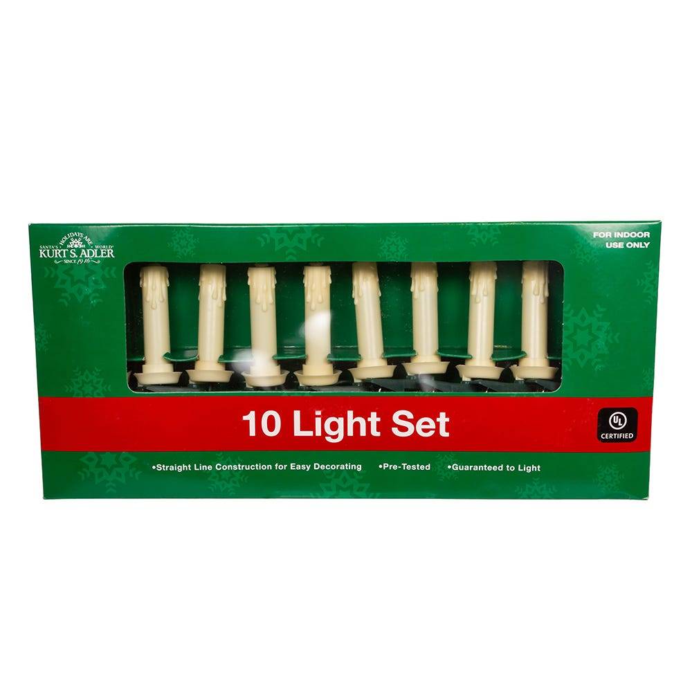 Kurt Adler 10-Light Clip-On Candle Light Set