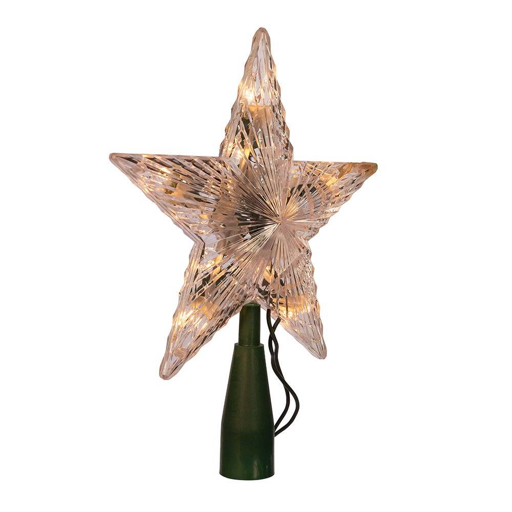 Kurt Adler 10-Light 7-Inch Clear Star Treetop