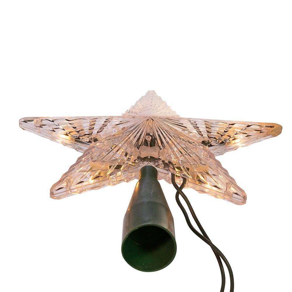 Kurt Adler 10-Light 7-Inch Clear Star Treetop