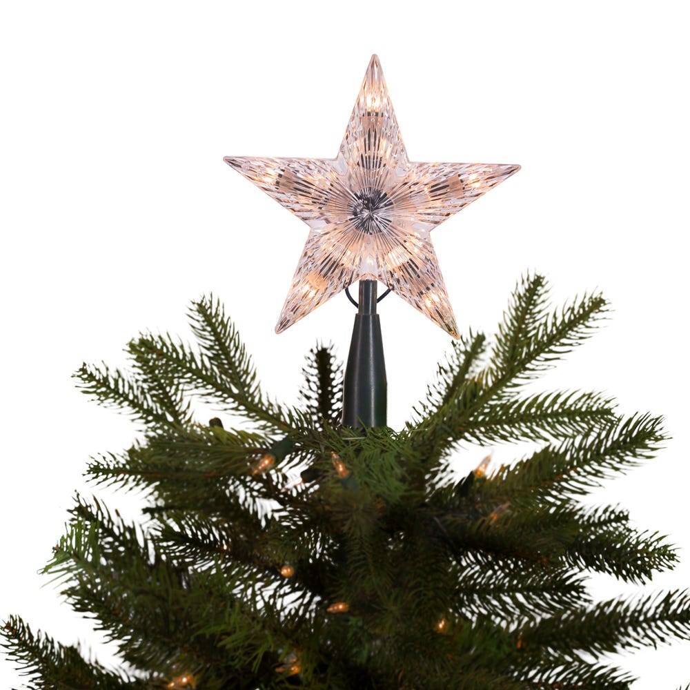 Kurt Adler 10-Light 7-Inch Clear Star Treetop