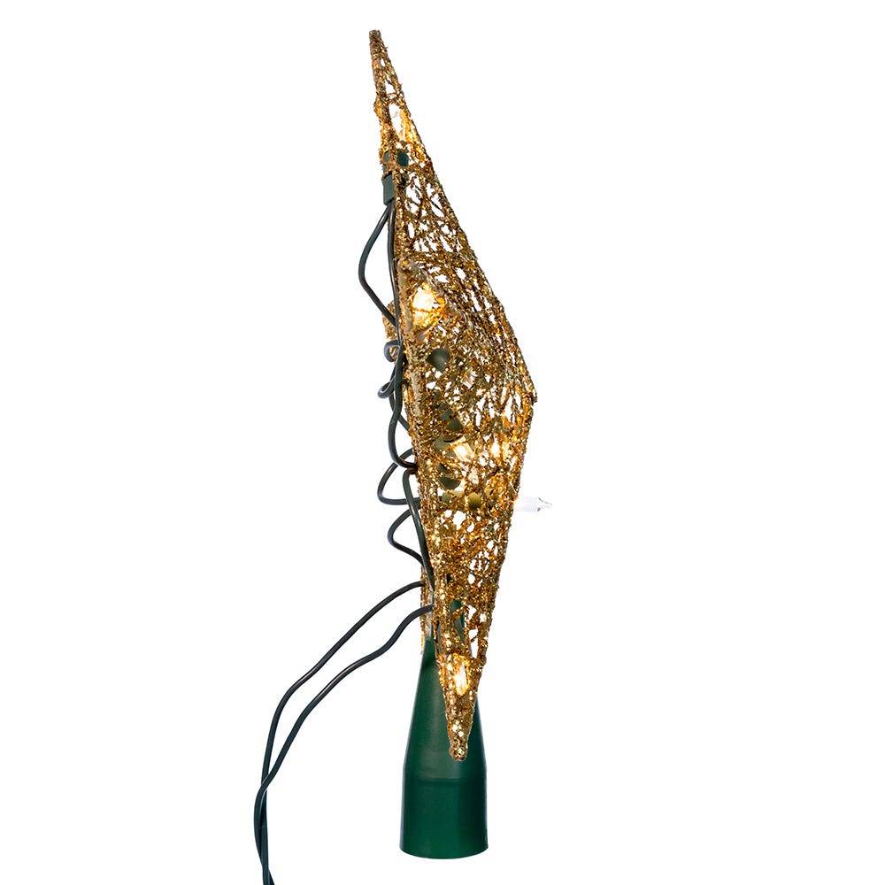 Kurt Adler 10-Light 9-Inch Gold Wire Treetop