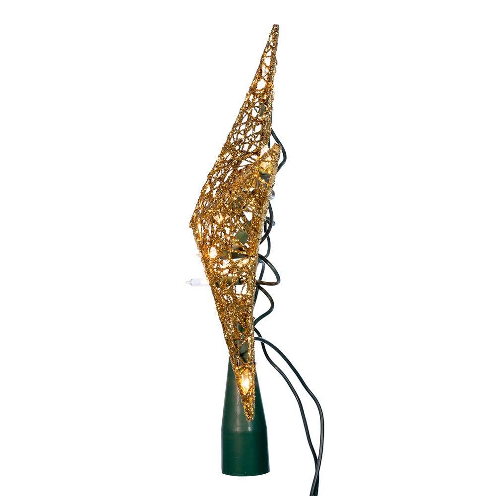 Kurt Adler 10-Light 9-Inch Gold Wire Treetop