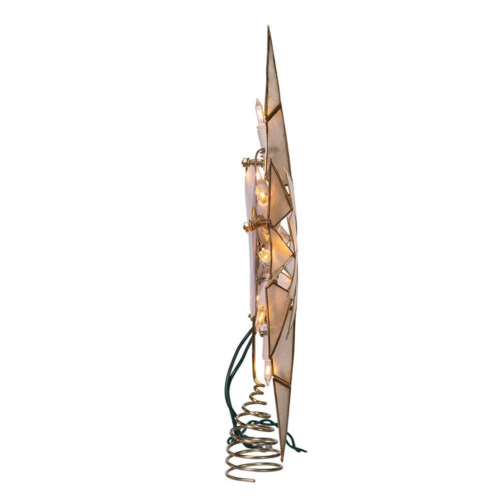 Kurt Adler 10-Light Capiz Star Clear Treetop