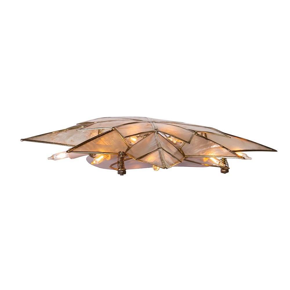 Kurt Adler 10-Light Capiz Star Clear Treetop