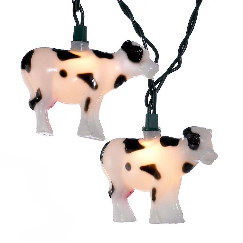 Kurt Adler 10-Light Cow Light Set