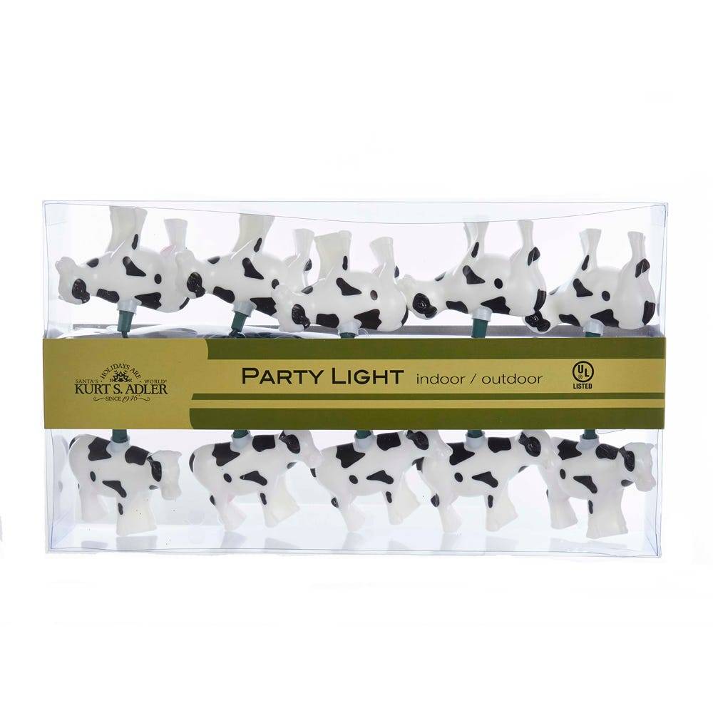 Kurt Adler 10-Light Cow Light Set