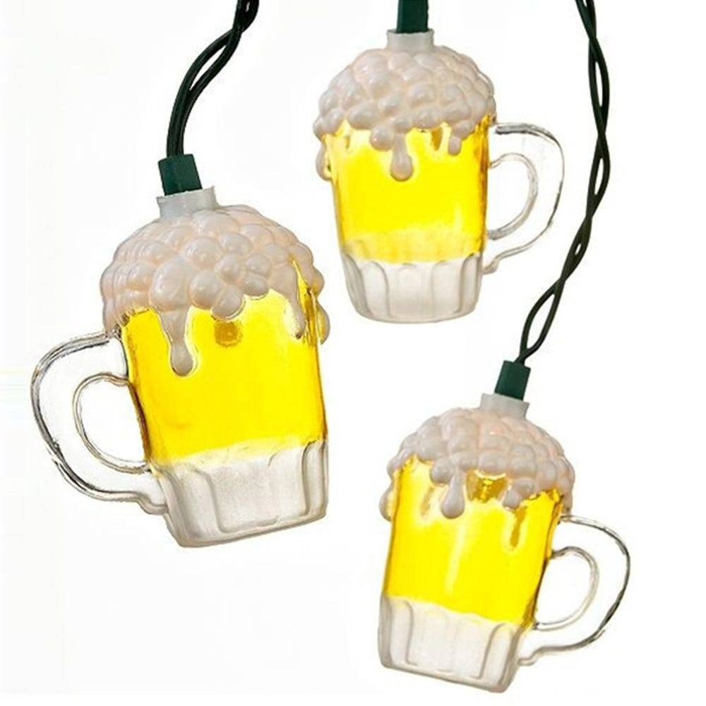 Kurt Adler 10-Light Plastic Beer Mug Light Set