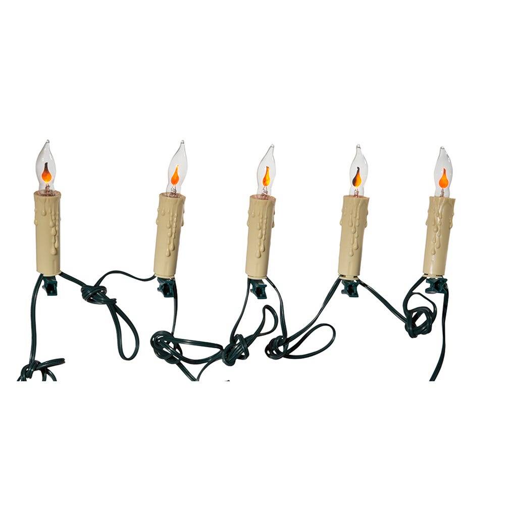 Kurt Adler 7-Light Flicker Flame Candle Light Set