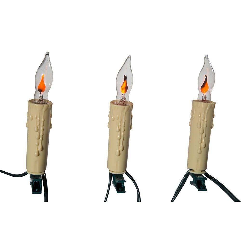 Kurt Adler 7-Light Flicker Flame Candle Light Set