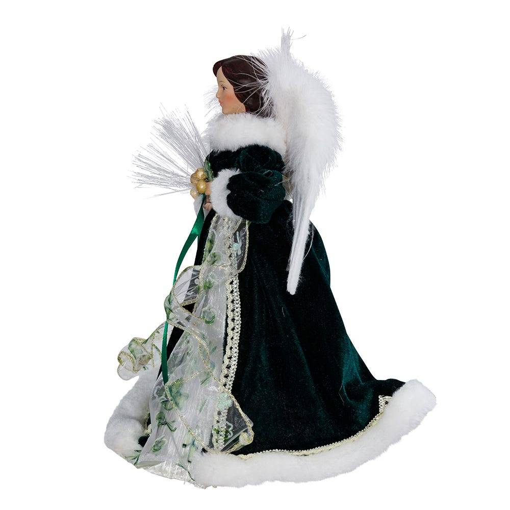 Kurt Adler 12-Inch Fiber Optic Irish Angel Treetop