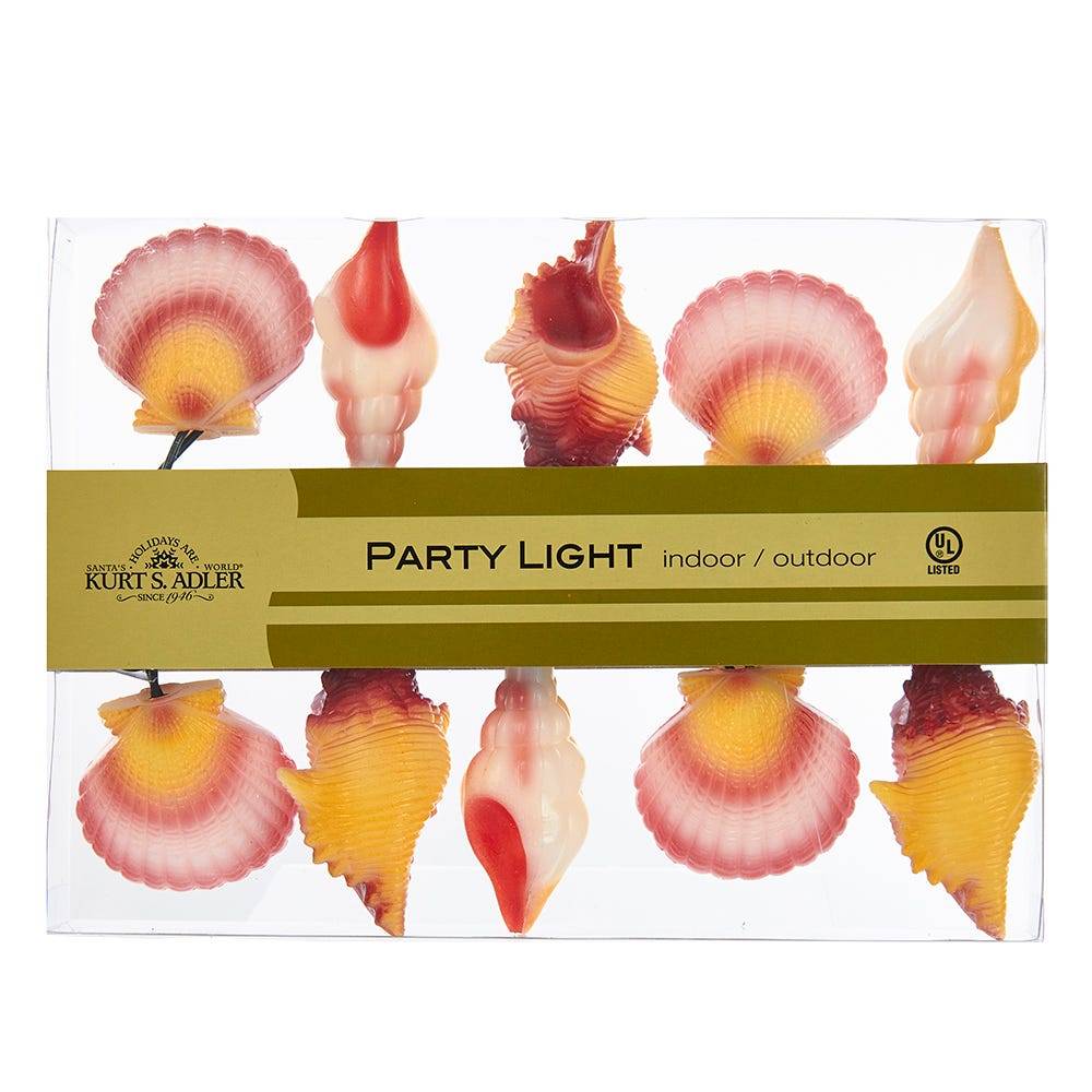 Kurt Adler 10-Light Conch and Shells Light Set