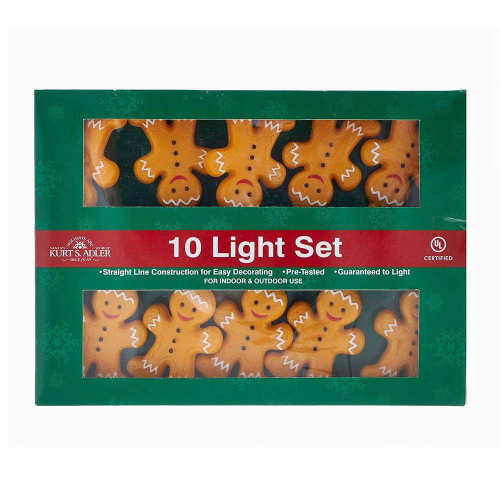 Kurt Adler 10-Light Gingerbread Light Set