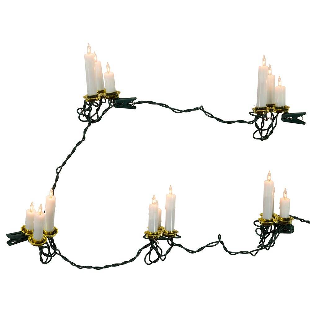 Kurt Adler 15-Light Triple Candle Light Set