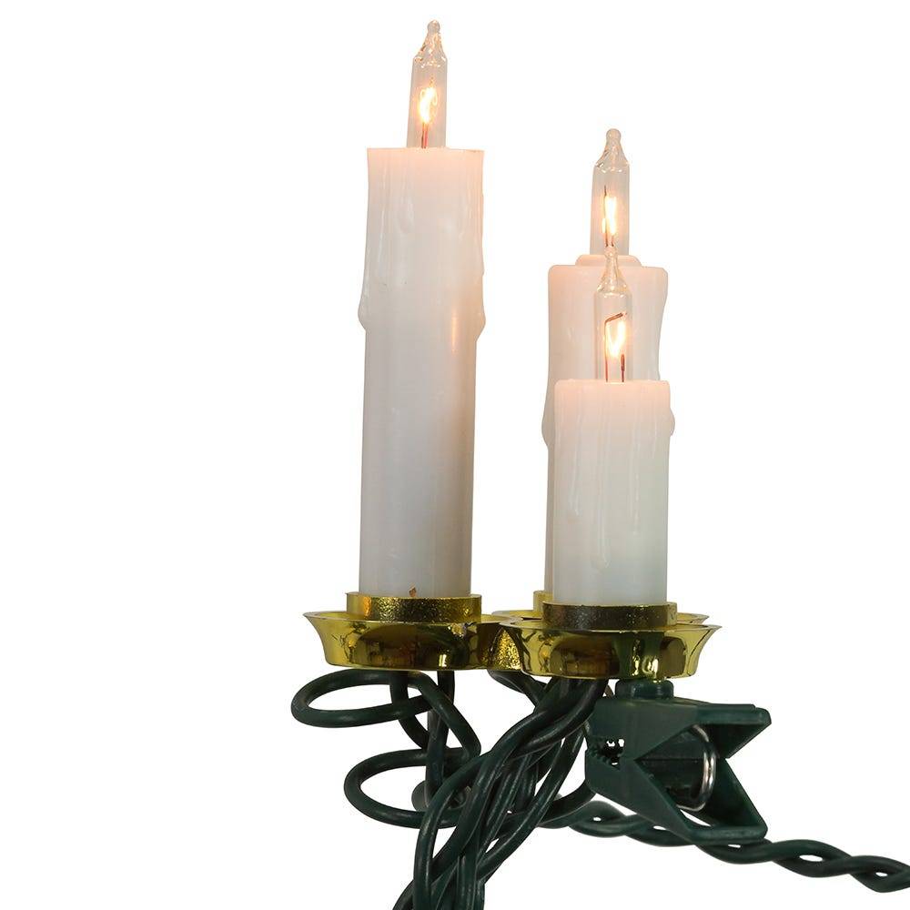 Kurt Adler 15-Light Triple Candle Light Set