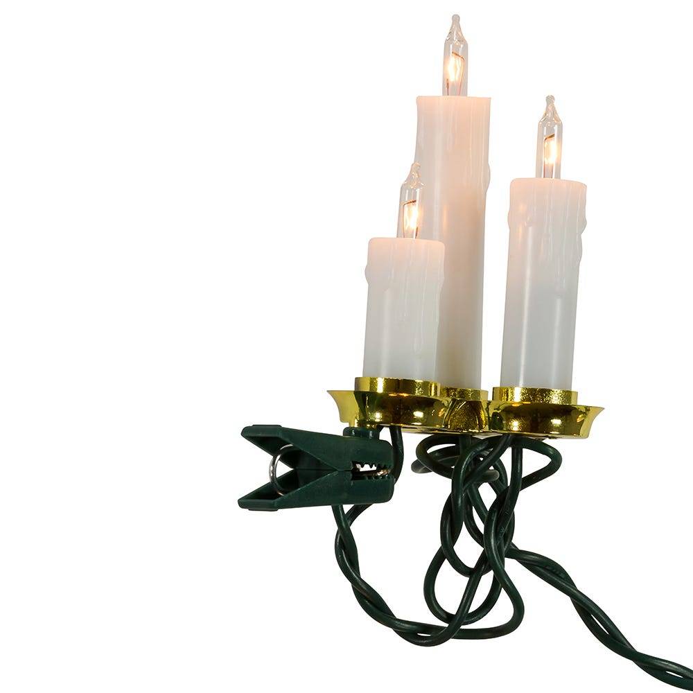 Kurt Adler 15-Light Triple Candle Light Set