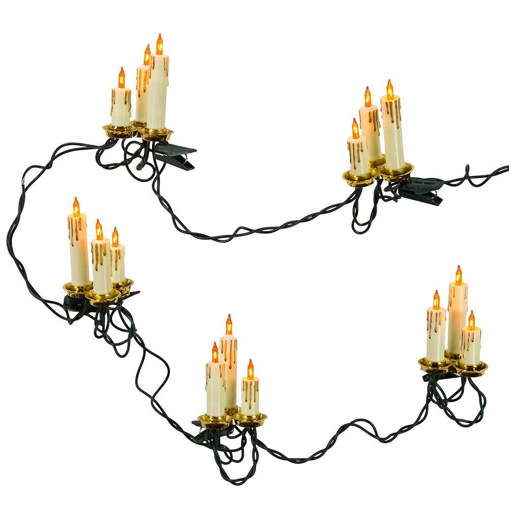 Kurt Adler 15-Light Triple Candle Light Set