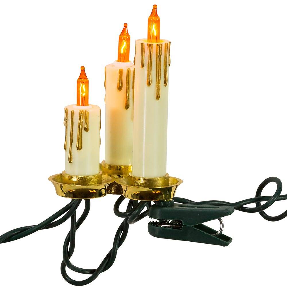 Kurt Adler 15-Light Triple Candle Light Set