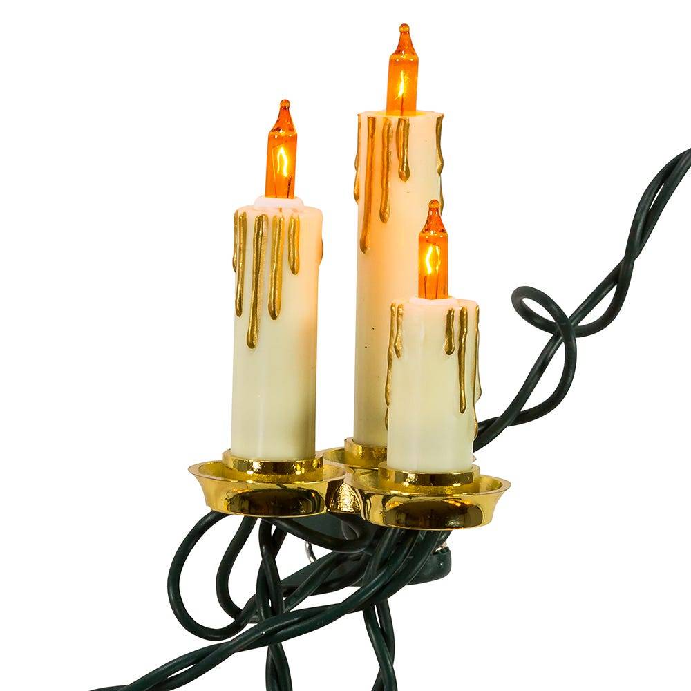 Kurt Adler 15-Light Triple Candle Light Set