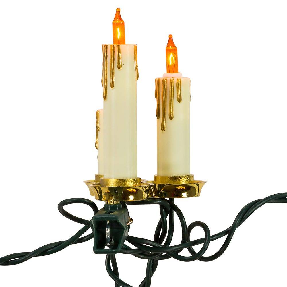 Kurt Adler 15-Light Triple Candle Light Set