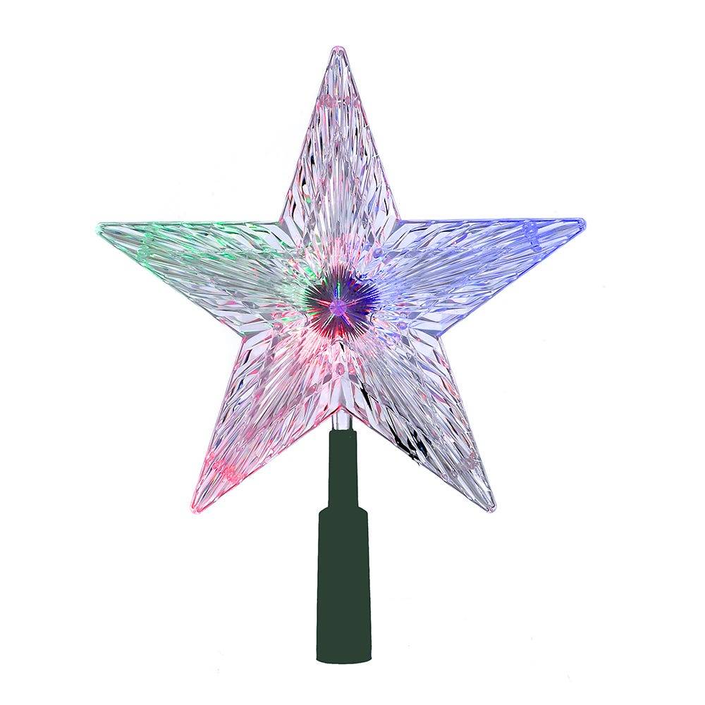 Kurt Adler 8.5-Inch LED Color-Changing Light Star Treetop