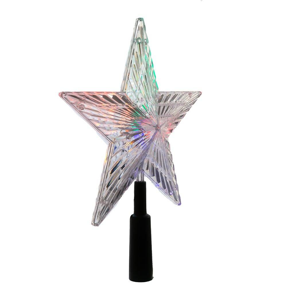 Kurt Adler 8.5-Inch LED Color-Changing Light Star Treetop