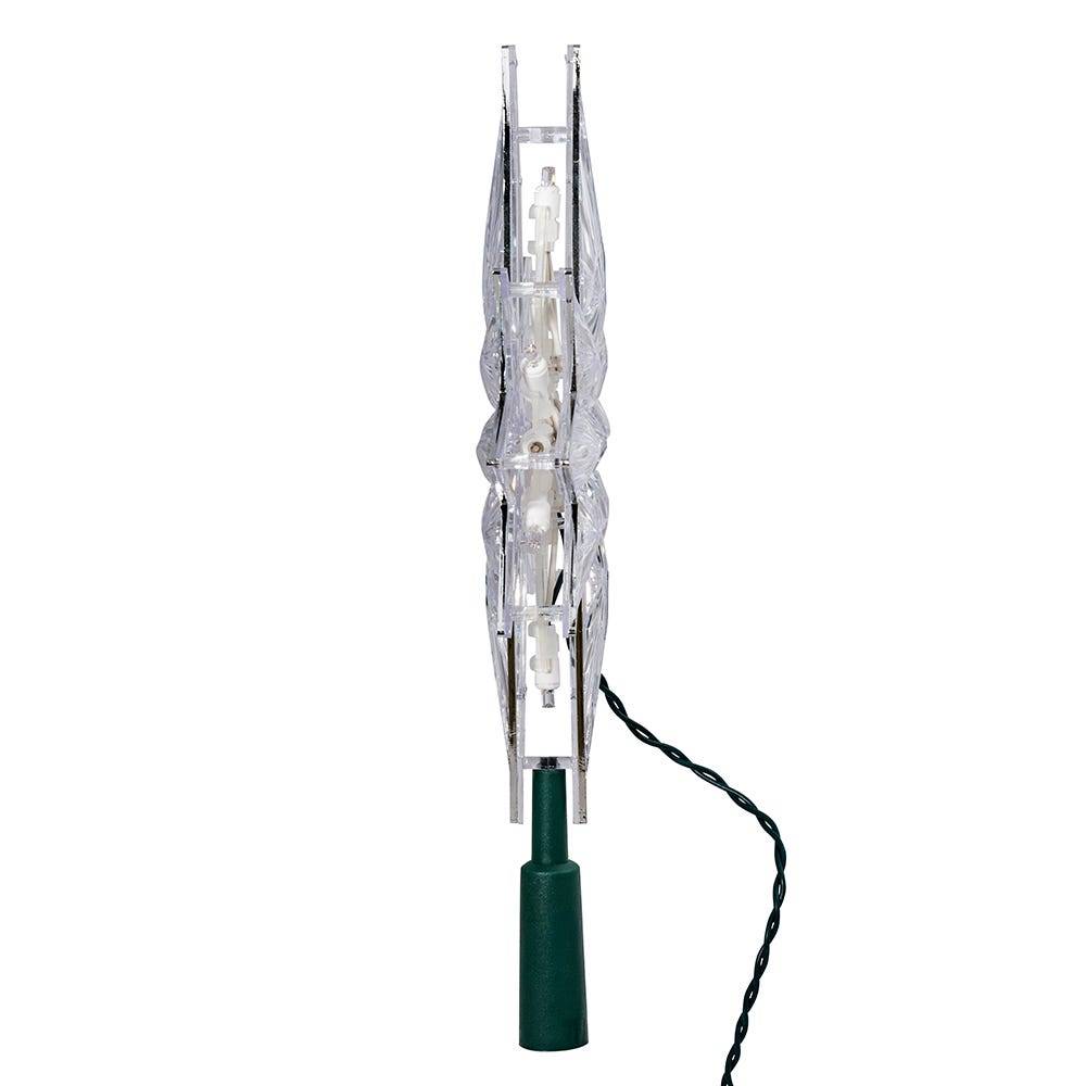 Kurt Adler UL 10-Light 10.5-Inch Clear LED 8-Point Star Treetop