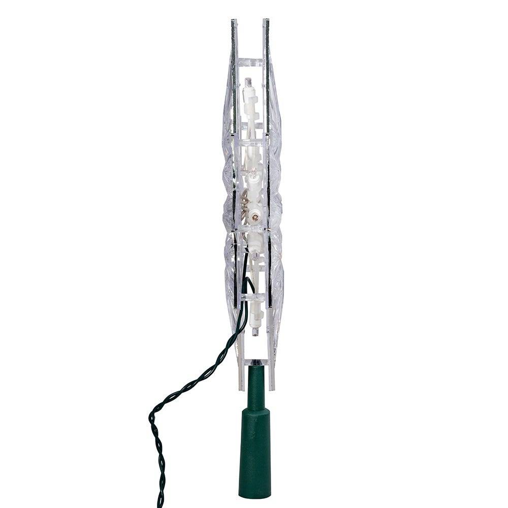 Kurt Adler UL 10-Light 10.5-Inch Clear LED 8-Point Star Treetop