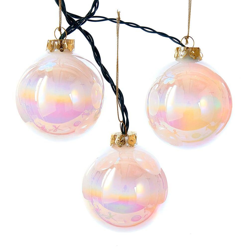 Kurt Adler 6-Light 80MM LED Glass Ball Light Set