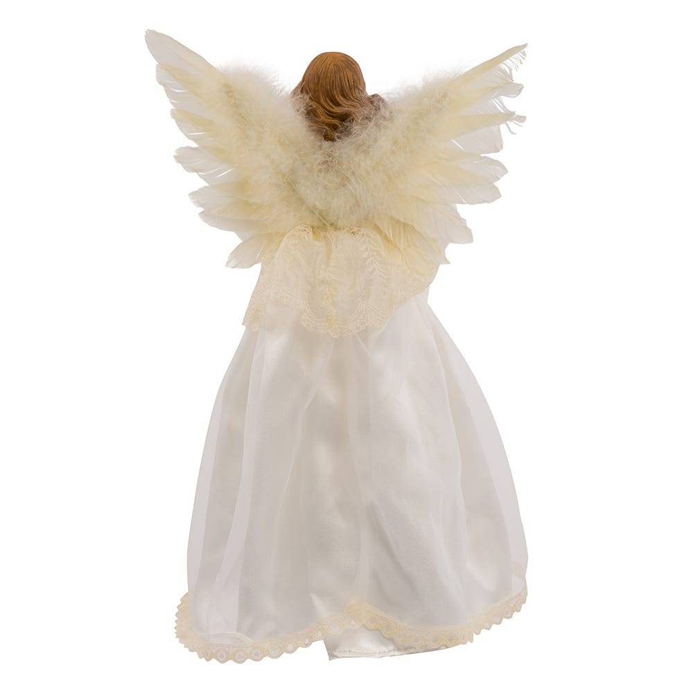 Kurt Adler Indoor 10-Light 14.5-Inch Ivory Angel Treetop