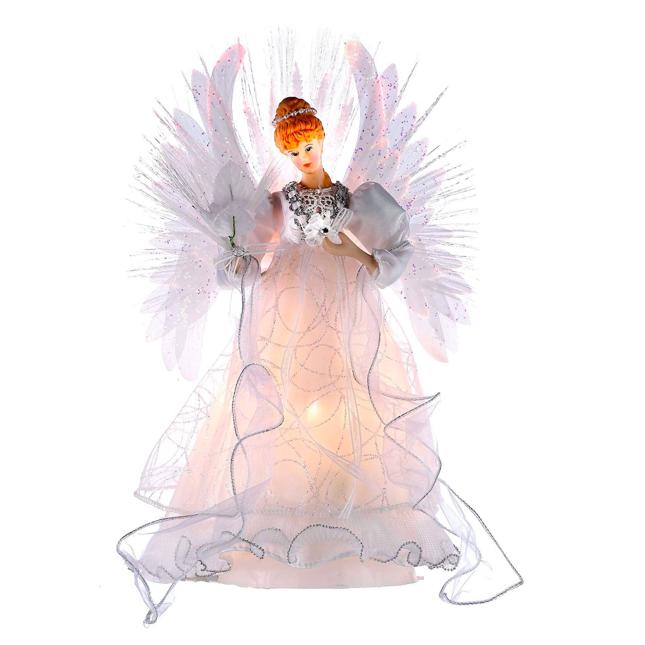 Kurt Adler 14-Inch Multi Fiberoptic Angel Treetop