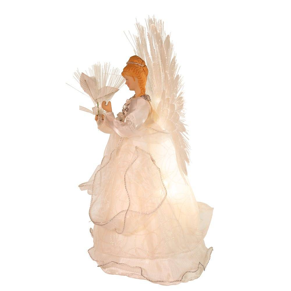 Kurt Adler 14-Inch Multi Fiberoptic Angel Treetop