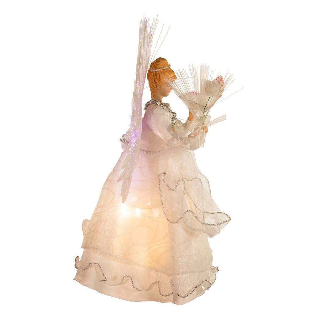 Kurt Adler 14-Inch Multi Fiberoptic Angel Treetop