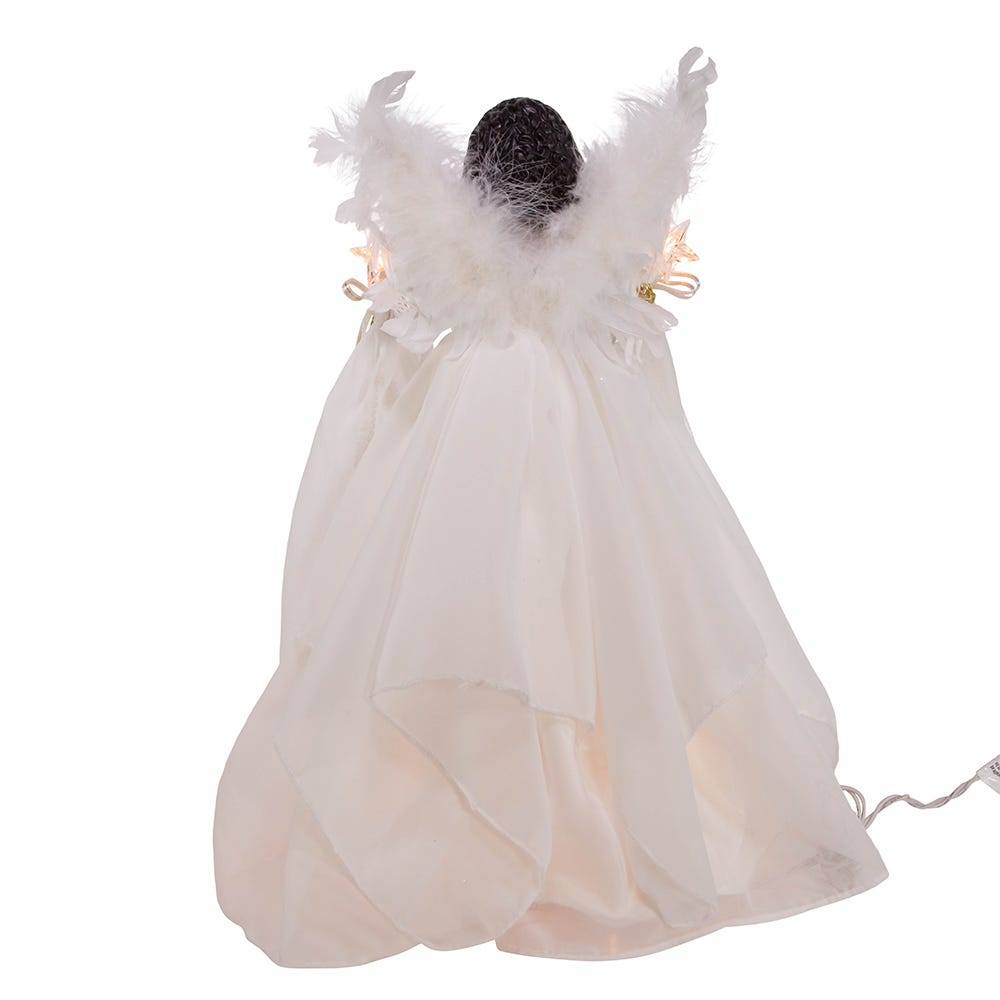 Kurt Adler UL 10-Light Black Angel Tree Topper