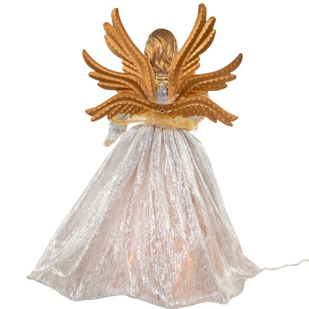 Kurt Adler 16-Inch Ombre Silver/Gold Angel Tree Topper