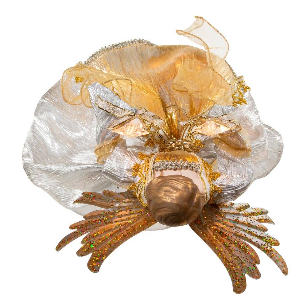 Kurt Adler 16-Inch Ombre Silver/Gold Angel Tree Topper