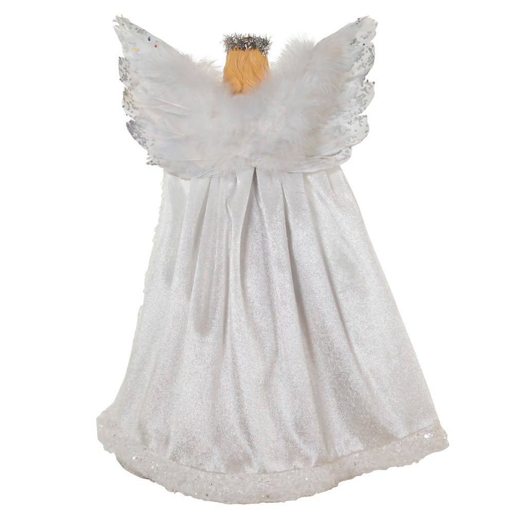 Kurt Adler 16-Inch White/Silver/Lavender And Blue Angel Treetopper