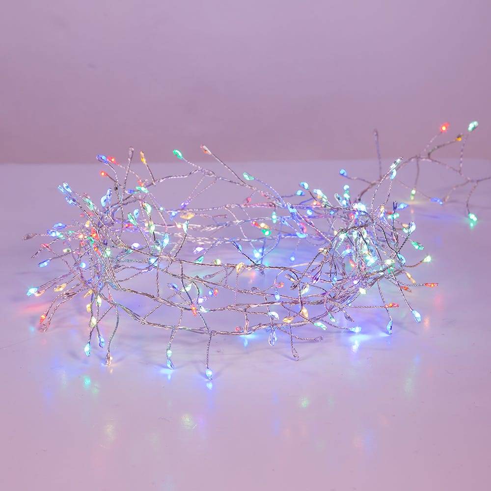 Kurt Adler 240-Light RGB Twinkle Fairy Cluster Light Set