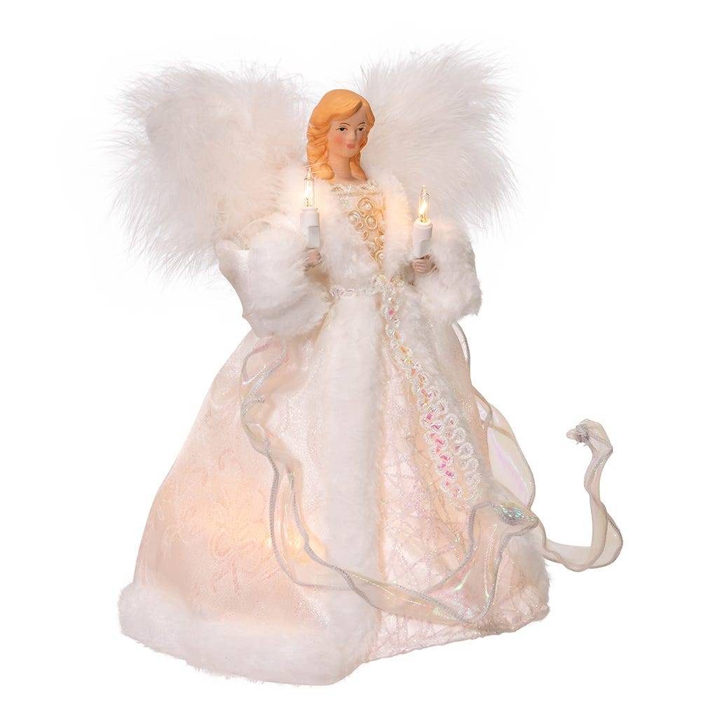 Kurt Adler 10-Inch UL 10-Light White Angel Treetop