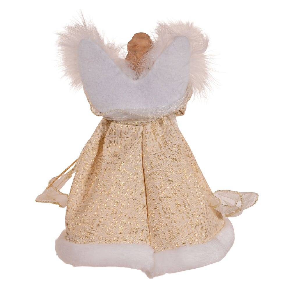 Kurt Adler 10-Inch 10-Light Natural Angel Tree Topper