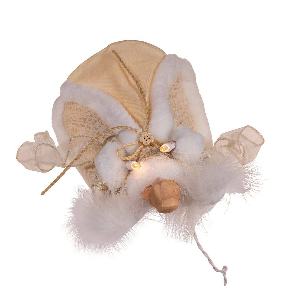 Kurt Adler 10-Inch 10-Light Natural Angel Tree Topper