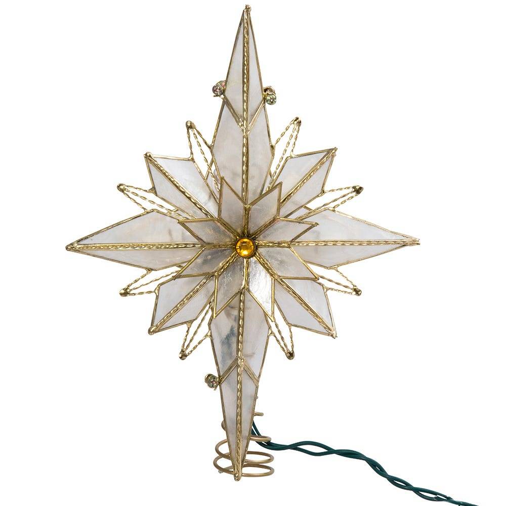 Kurt Adler 10-Light 10.5-Inch Multi-Pointed Bethlehem Star Treetop