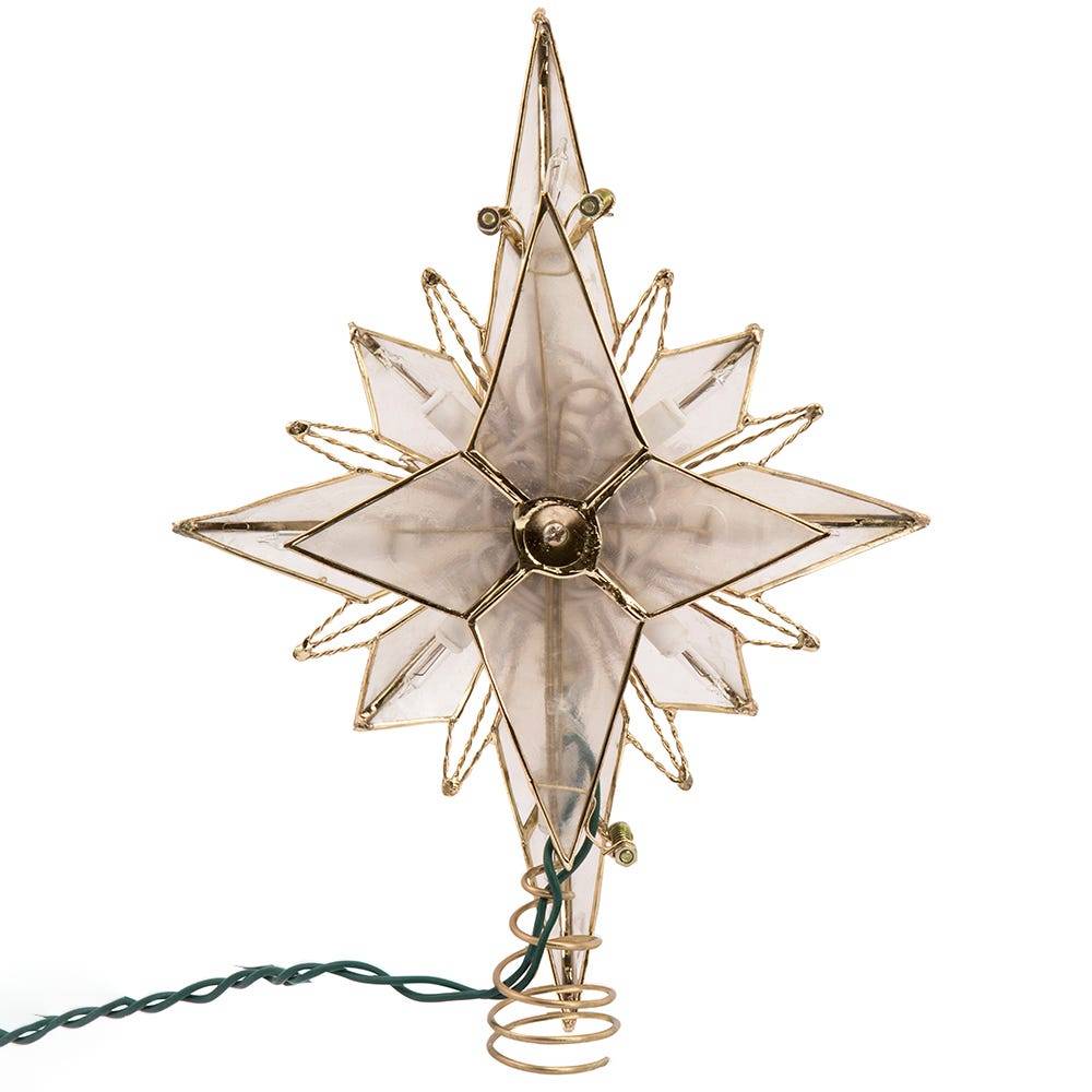 Kurt Adler 10-Light 10.5-Inch Multi-Pointed Bethlehem Star Treetop