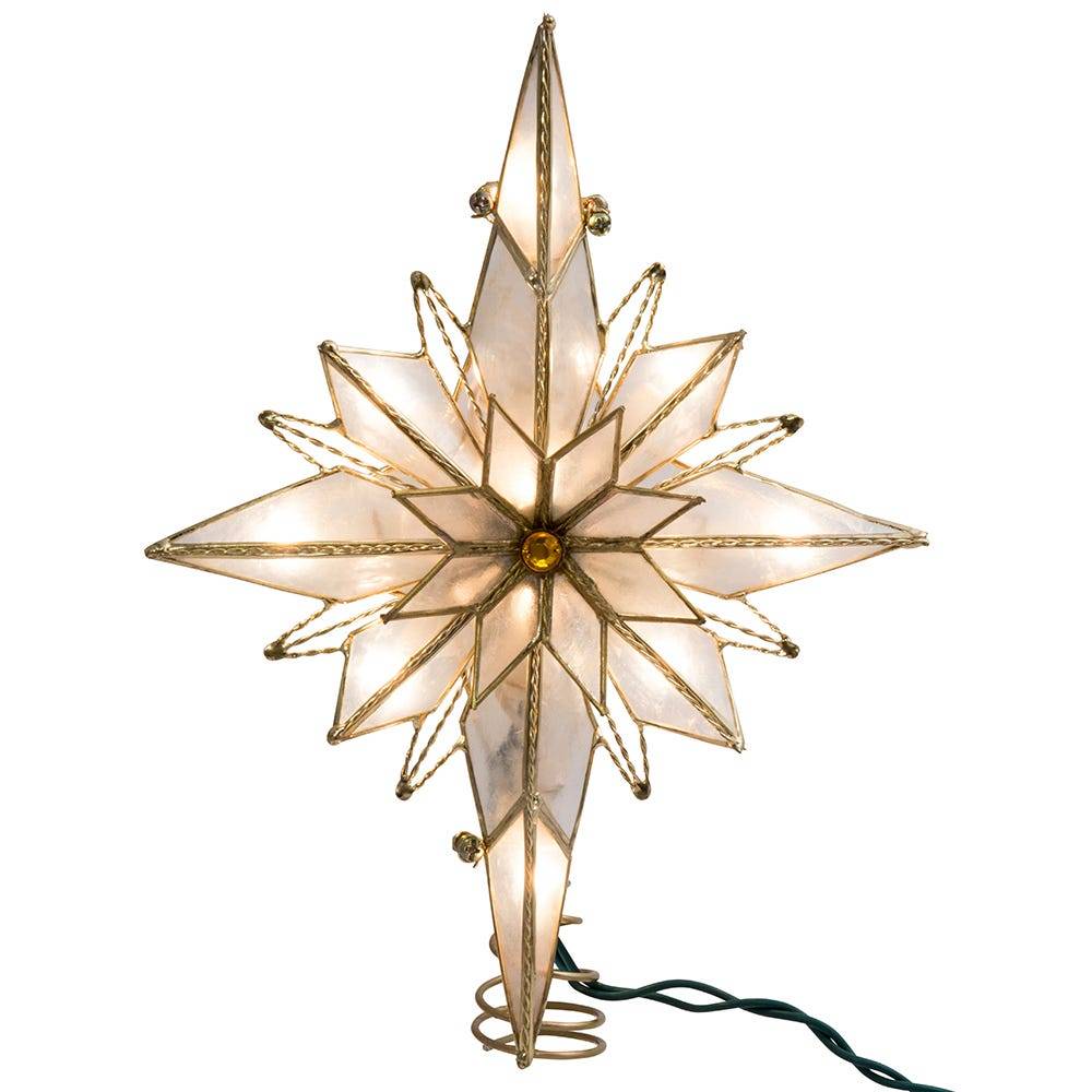 Kurt Adler 10-Light 10.5-Inch Multi-Pointed Bethlehem Star Treetop