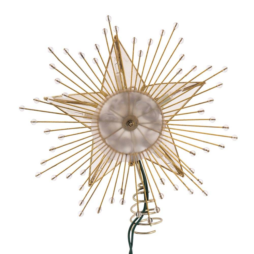 Kurt Adler 10-Inch 5-Point Capiz Star Treetop with Rays and Beads