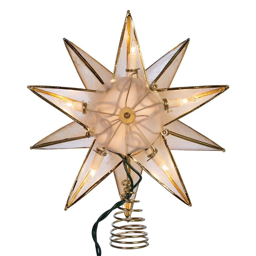 Kurt Adler 10-Light 15-Point Star Capiz Treetop