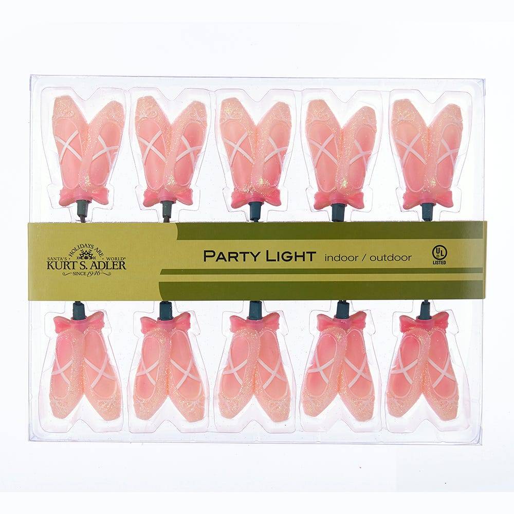 Kurt Adler 10-Light Ballet Slippers Light Set